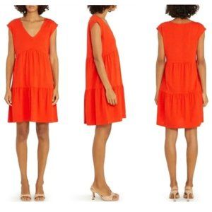 Social Standard by Sanctuary V-Neck, Knit Tiered Dress szM   NWT